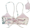 Tween/Teen Reversible Eco-friendly Sustainable Swim Bralette - Isla Corsica Natural Floral/Lt Lavender