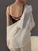 Women's/ Teens Essential Built-In Bra Criss Cross Tank Top - Black