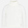 mayoral 313 soft white/ivory basic knit turtleneck