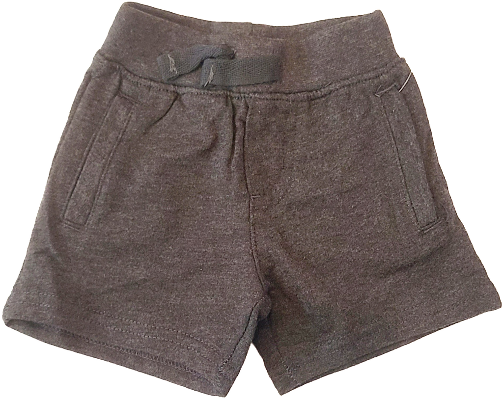 UNISEX Toddler and Mini French Terry Play Shorts w/Pockets, Charcoal