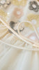 Sequined Special Occasion Satin Spaghetti Strap Tulle Overlay Dress - Ivory