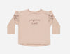 Rylee + Cru Mini Girls Ruffle Long Sleeve Tee - Joyeux Noel
