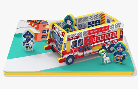 3D Puzzle and Play Set - Fire Truck