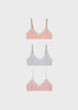 10209 Mayoral Girls Training Bras w/ Adjustable Straps, Peach, 3 PC Set