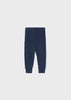 Night Blue Knitted Leggings, Elasticated Waistband, Back