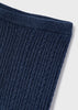 Elasticated Waistband Knit Leggings, Night Blue, Mayoral Girls