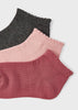 Mayoral Girls 3 Pair Sock Set, 3 Different Colors, Eco-Friendly
