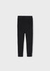 Girls Mayoral Basic Knit Ribbed Black Leggings, Back
