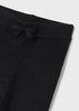 Girls Knitted Ribbed Black Leggings, Mayoral Girls