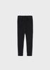 Mayoral Girls Knit Ribbed Soft Leggings, Black, Front