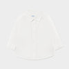 117 Mayoral Boys White Long Sleeve Collared Shirt, Button Down Shirt