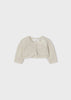 Girls Mayoral Champagne Knitted Cardigan, Long Sleeved, Decorative Elements, Two Front Functional Button Fastenings, Front