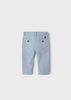 Boys Mayoral Textured Linen Blue Pants, Long Trousers, Back