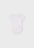 Girls Mayoral Short Sleeved Pearl Pink Snap Bodysuit, Back