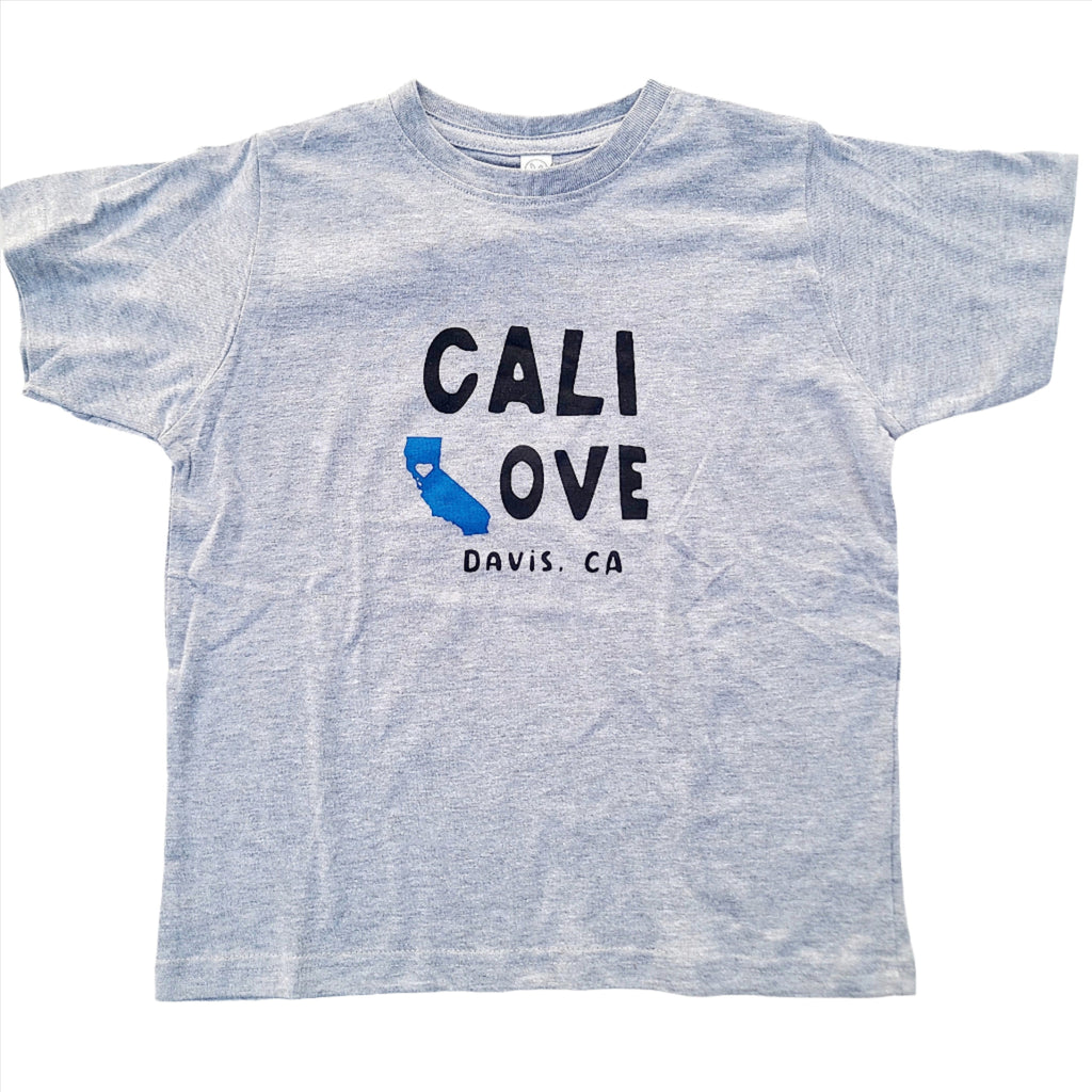 Cali Love, Davis CA Custom Print Kids S/S Tshirt (CLICK FOR COLOR OPTIONS)