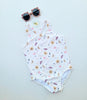 Bird & Bean Onepiece Criss Cross Swimsuit, Sun/Moon/Stars