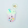 Boba milk tea, taro silicone teething toy
