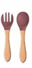 Silicone Meal-Time Feeding Dinnerware, Fox, Maroon