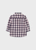 Boys Mayoral Shirt Collar, Long Sleeve, Button Cuffs, Checkered Pattern, Back