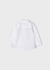Boys Mayoral Long Sleeved White Collared Button Up Shirt, Formal Shirt, Eco-Friendly