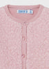 Girls Knitted Tricot cardigan, Pink, Round Neckline, Button Up, Front