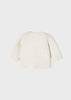 Unisex Mayoral Knitted Long Sleeved Cream Cardigan, Round Neckline, Back