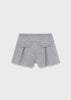 Girls Mayoral Silver Short Skirt/ Skirt, Front Pockets, Elasticated Waistband, Front