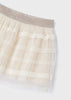 Girls Mayoral Tulle Laced Champagne Skirt