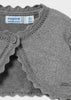Knitted Basic Cardigan, Grey, Ecofriends, Decorative Knitted Design