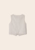 3349 Mayoral Mini Boys 3 Button Linen Vest, Tan