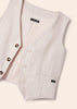 3349 Mayoral Mini Boys 3 Button Linen Vest, Tan