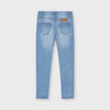 548 Girls Mayoral Denim Pants, Bleached, Back Pockets, Belt Loops
