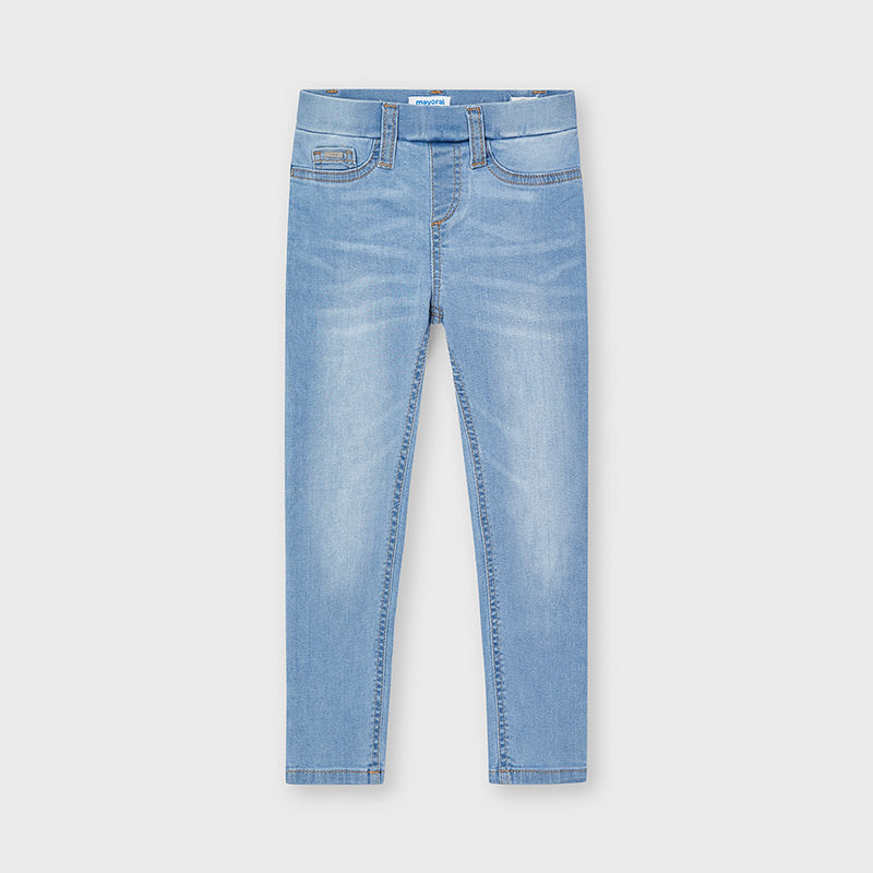 548 Mayoral Girls Bleached Basic Denim Pants, Eco-Friendly