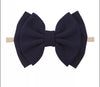 6" Bow & Nylon Headband, Midnight Blue