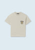 6086 Mayoral Jr Boys S/S East Sleep Surf Graphic Print T-Shirt, Cream