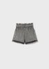 Girls Mayoral Stretchy Paperbag Shorts, Gray