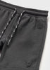 621 Mayoral Fleece Play Shorts, Charcoal detail