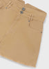 6239 Mayoral Jr Girls High Waisted Twill Shorts, Ocher Clay
