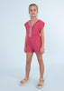 6847 Mayoral Jr Girls Caftan Romper, Bougainvilla Pink