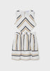 6921 Mayoral Tween/Teen Girls Tailored Cutout Dress, Black/Tan Stripes