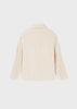 Girls Chickpea Collared Long Sleeve Corduroy Overshirt, Back