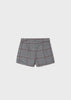 Girls Elasticated Waistband Black Checkered/Plaid Shorts