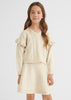 Girls Knitted Marzipan 2 PC Set, Eco-Friendly, Long Sleeve Matching Skirt