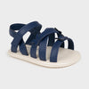 9408 Girls Mayoral Navy Butterfly Velcro Straps Sandals