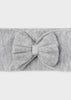 Girls Mayoral Bow with Headband, Heather Grey, Decorative Lacing