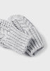 Mayoral Boys Matching Light Gray Knitted Mittens, Eco-Friendly