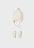 Mayoral Boys Knitted Pom Pom Beanie, Built in Ear Muffs, Adjustable Chin Strap, Gloves/Mittens