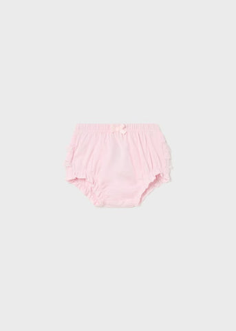 9579 Mayoral Ruffled Lace Bloomer Diaper Cover, Pink