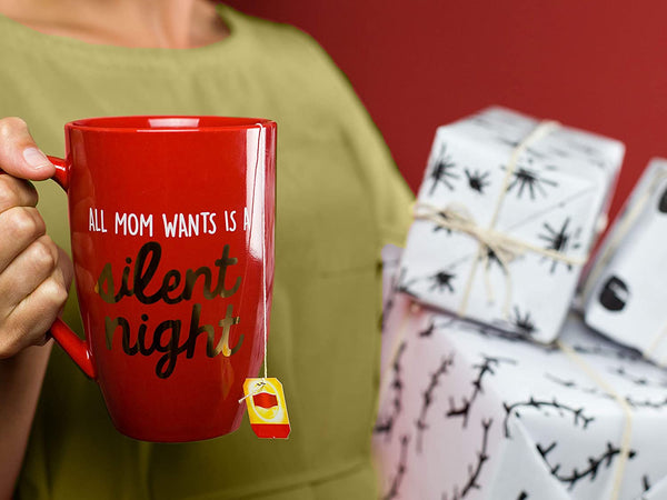 Pearhead All Mom Wants is a Silent Night Holiday Mug