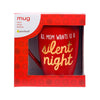 Pearhead's Holiday Mug, Ceramic, Red, White and Gold Lettering, All Mom Wants is a Silent Night